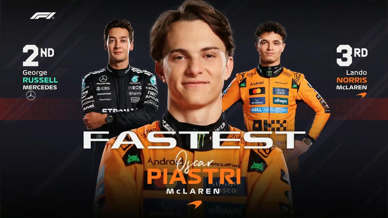 包含梅赛德斯鏖战阿斯顿马丁，皮亚斯特里统治全场的词条